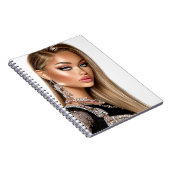 Golden Mesh Glam Girl Spiral Photo Notebook Notitieboek (Rechterzijde)