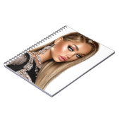 Golden Mesh Glam Girl Spiral Photo Notebook Notitieboek (Linkerzijde)