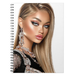 Golden Mesh Glam Girl Spiral Photo Notebook Notitieboek