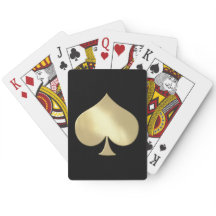 Golden Metal Spade Poker-speelkaarten