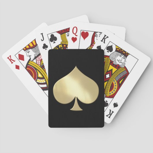 Golden Metal Spade Poker-speelkaarten Speelkaarten (Achterkant)