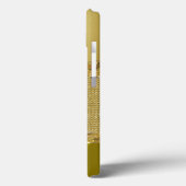Golden metalen blik met diamanten patroon Case-Mate iPhone case (Achterkant / Links)