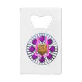 Golden metalen hartstandaard creditkaart flessenopener (Achterkant)