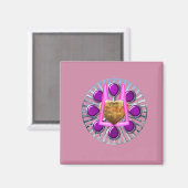 Golden metalen hartstandaard magneet (Voorkant / Achterkant)