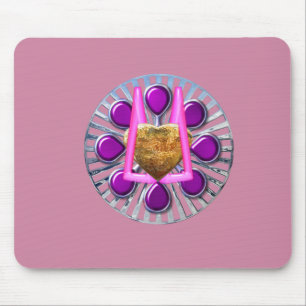 Golden metalen hartstandaard muismat