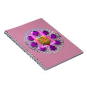 Golden metalen hartstandaard notitieboek (Rechterzijde)