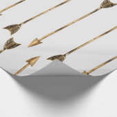 Golden metalen pijlen cadeaupapier (Hoek)