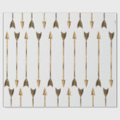 Golden metalen pijlen cadeaupapier (Vlak)
