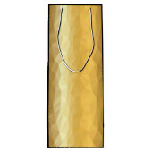 Golden metalen zwarte elegante wijnzak met naam wijn cadeautas (Achterkant)