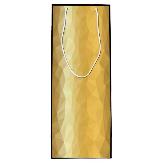 Golden metalen zwarte elegante wijnzak met naam wijn cadeautas (Achterkant)