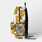 Golden Metallic Cherries Pattern Bedrukte Rugzak (Rechts)