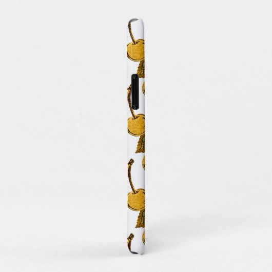 Golden Metallic Cherries Pattern Case-Mate iPhone Case (Achterkant/rechts)