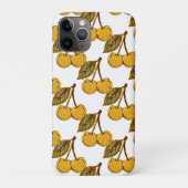 Golden Metallic Cherries Pattern Case-Mate iPhone Case (Achterkant)