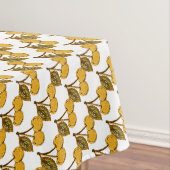 Golden Metallic Cherries Pattern Tafelkleed (Voorbeeld)