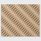 Golden Metallic Diagonale Stripes Cadeaupapier (Vlak)