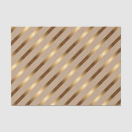 Golden Metallic Diagonale Stripes Tissuepapier