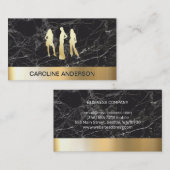 Golden Metallic Modellen | Zwart kleurenblok Visitekaartje (Voorkant / Achterkant)