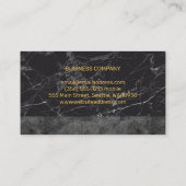 Golden Metallic Modellen | Zwart kleurenblok Visitekaartje (Achterkant)