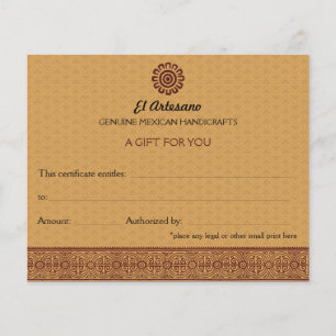 Golden Mexicaans Roos Gift Certificate
