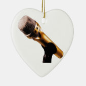Golden Microphone Keramisch Ornament (Rechts)