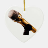 Golden Microphone Keramisch Ornament (Voorkant)