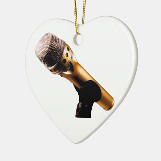 Golden Microphone Keramisch Ornament (Links)