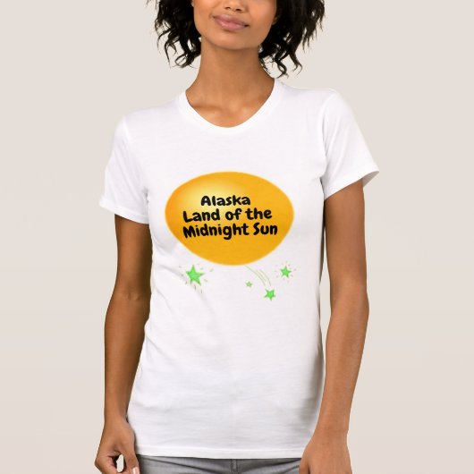 Golden Midnight Sun van Alaska T-shirt (Voorkant)