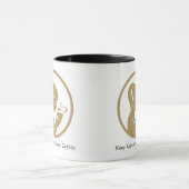 Golden Minimalist Coffee Lover Mok (Midden)