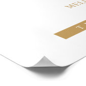 Golden Minimalist Unplugged Wedding Sign Poster (Hoek)