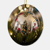 Golden Mirror kerstversiering Keramisch Ornament (Links)