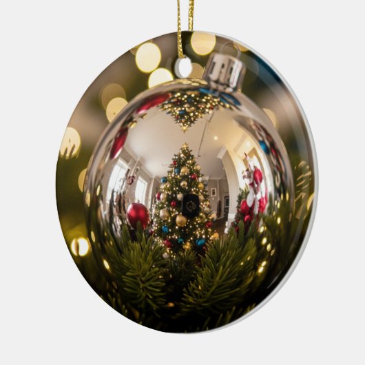 Golden Mirror kerstversiering Keramisch Ornament (Links)