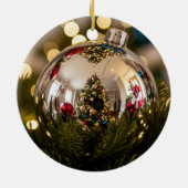 Golden Mirror kerstversiering Keramisch Ornament (Achterkant)