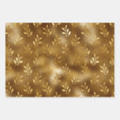 Golden Mistletoe-kerstcadeaupapier Inpakpapier Vel (Voorkant)