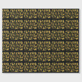 Golden Modern Classic Hip Hop Dance Black Cadeaupapier (Vlak)