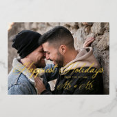 Golden Modern de heer & Mr Gelukkig Feestdagen Ker (Voorkant)