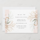 Golden Modern Eucalyptus Greenery Abstracte Foto Save The Date (Achterkant)