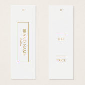 Golden Modern Hang Labels Mini Visitekaartjes (Voorkant /achterkant)
