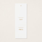 Golden Modern Hang Labels Mini Visitekaartjes (Achterkant)