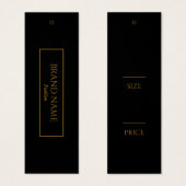 Golden Modern Hang Labels Mini Visitekaartjes (Voorkant /achterkant)