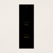 Golden Modern Hang Labels Mini Visitekaartjes (Achterkant)