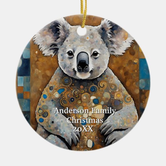 Golden Modern Koala Beer Keramisch Ornament (Voorkant)