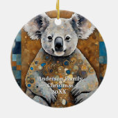Golden Modern Koala Beer Keramisch Ornament (Achterkant)