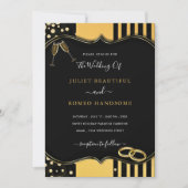 Golden Modern Lijst Black Gold Wedding (Voorkant)