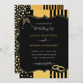 Golden Modern Lijst Black Gold Wedding