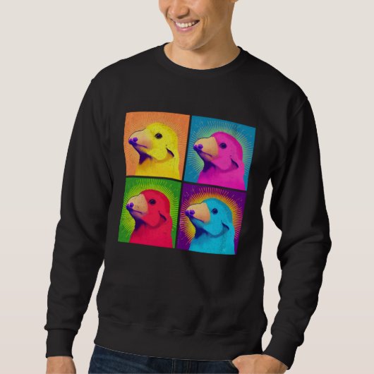 Golden Mole Pop Illustration Colorful Animal Men Trui (Voorkant)