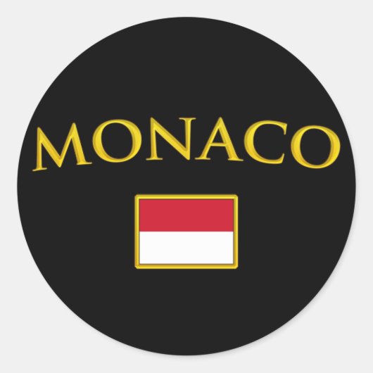 Golden Monaco Ronde Sticker (Voorkant)