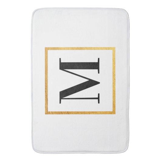 Golden Monogram Badmat (Voorkant Verticaal)