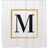 Golden Monogram Douchegordijn (Voorkant)