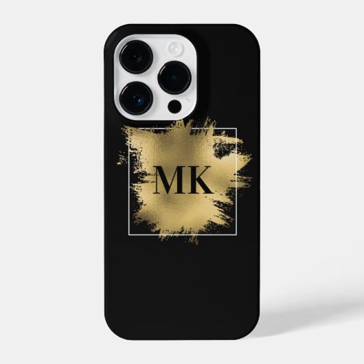 Golden Monogram iPhone Hoesje (Achterkant)