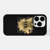 Golden Monogram iPhone Hoesje (Achterkant horizontaal)